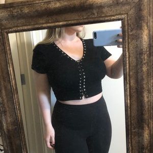Basic Black Crop Top